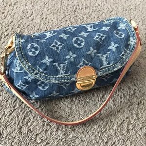 Authentic Louis Vuitton Denim Mini Pleaty